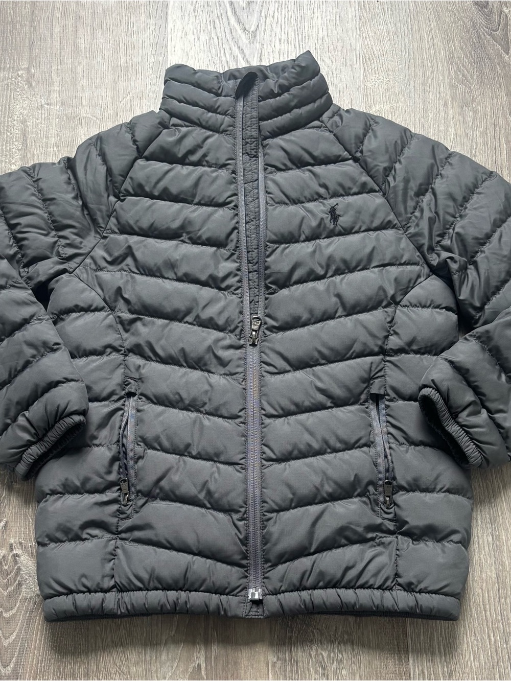 Polo by Ralph Lauren Boys' Dark Gray Quilted Puffer Jacket Size Small (8)